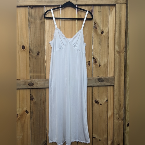 Vintage Shadowline White Full Length Slip Dress - Picture 2 of 5